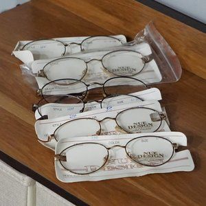 Wholesale Lot of  6 New NUE DesigN vintage eyeglasses frame , made in Hong Kong